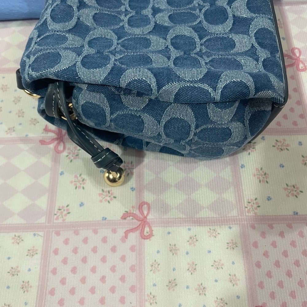Coach Denim Signature Shoulder Bag in Blue - Picture 5 of 8